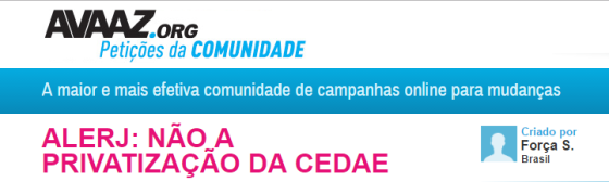 Petição Cedae Avaaz